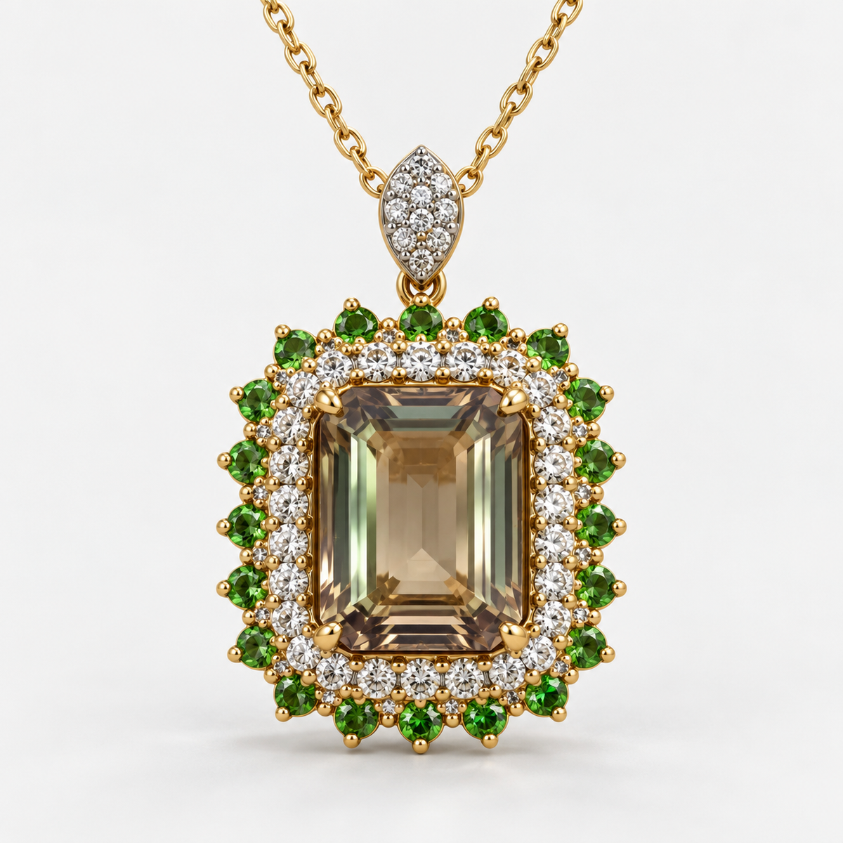 Garden of Eden Csarite & Sapphire Necklace