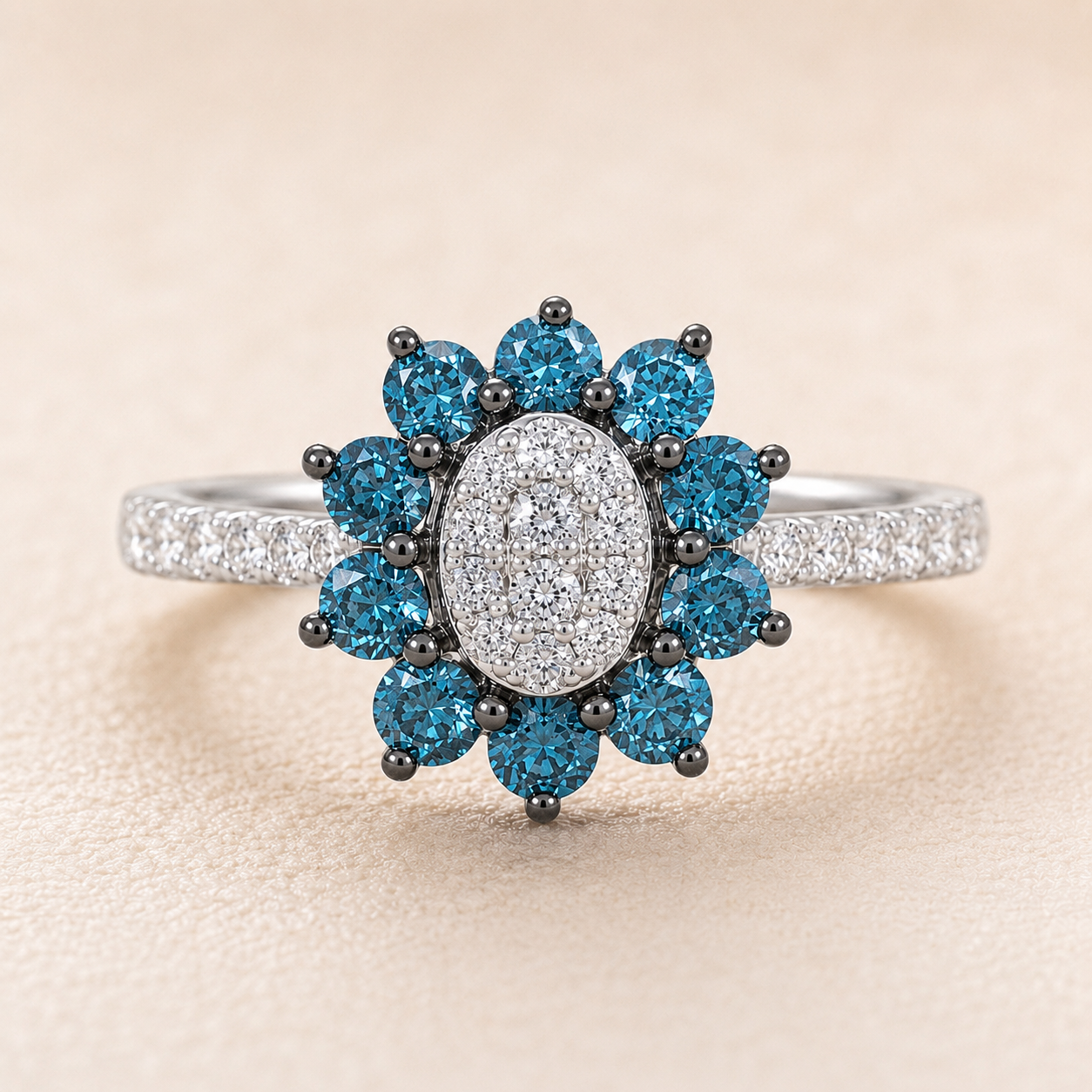 Blue Orchid Diamond Ring blue diamond