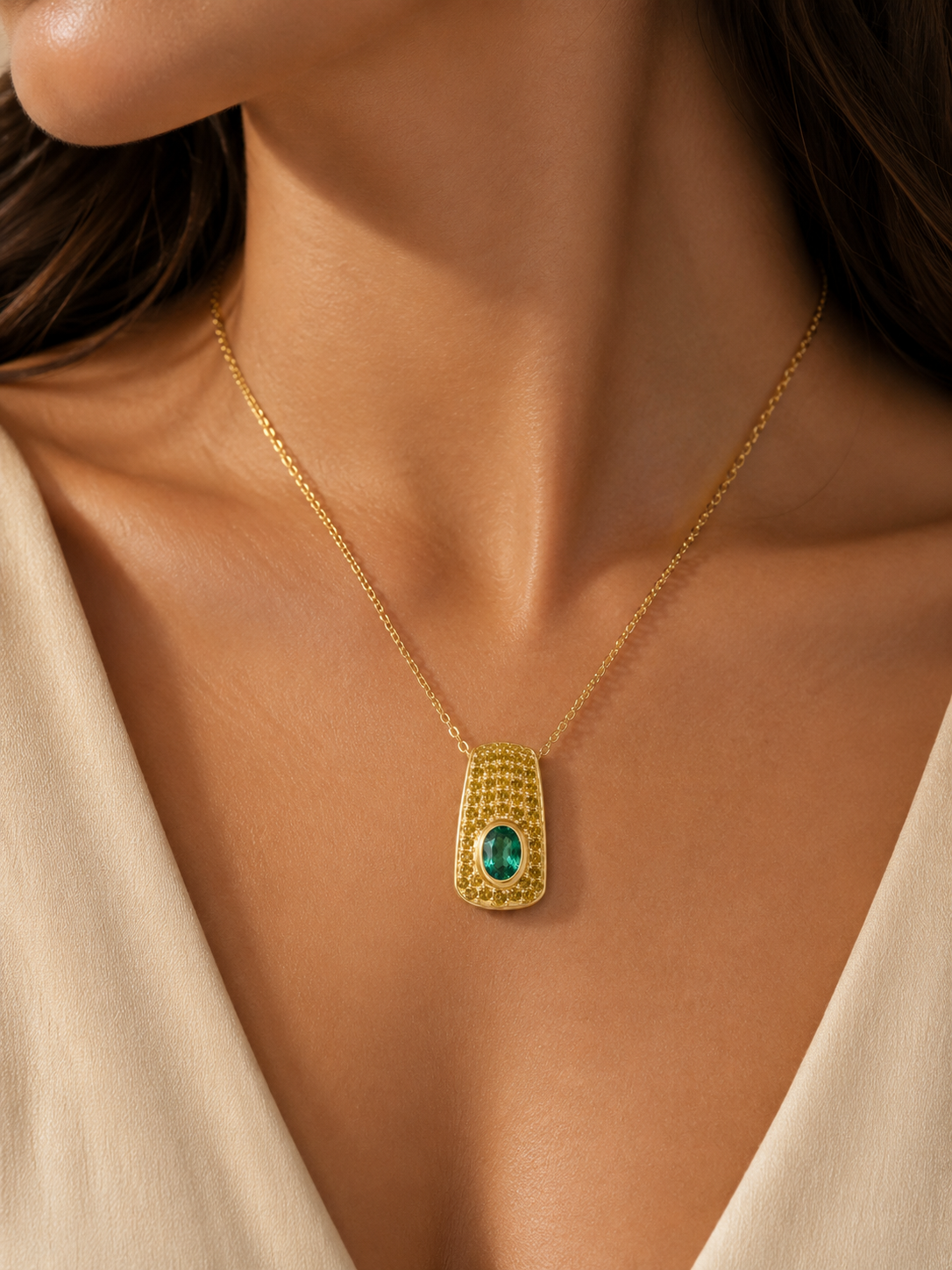 Sunlit Emerald Pendant Emerald