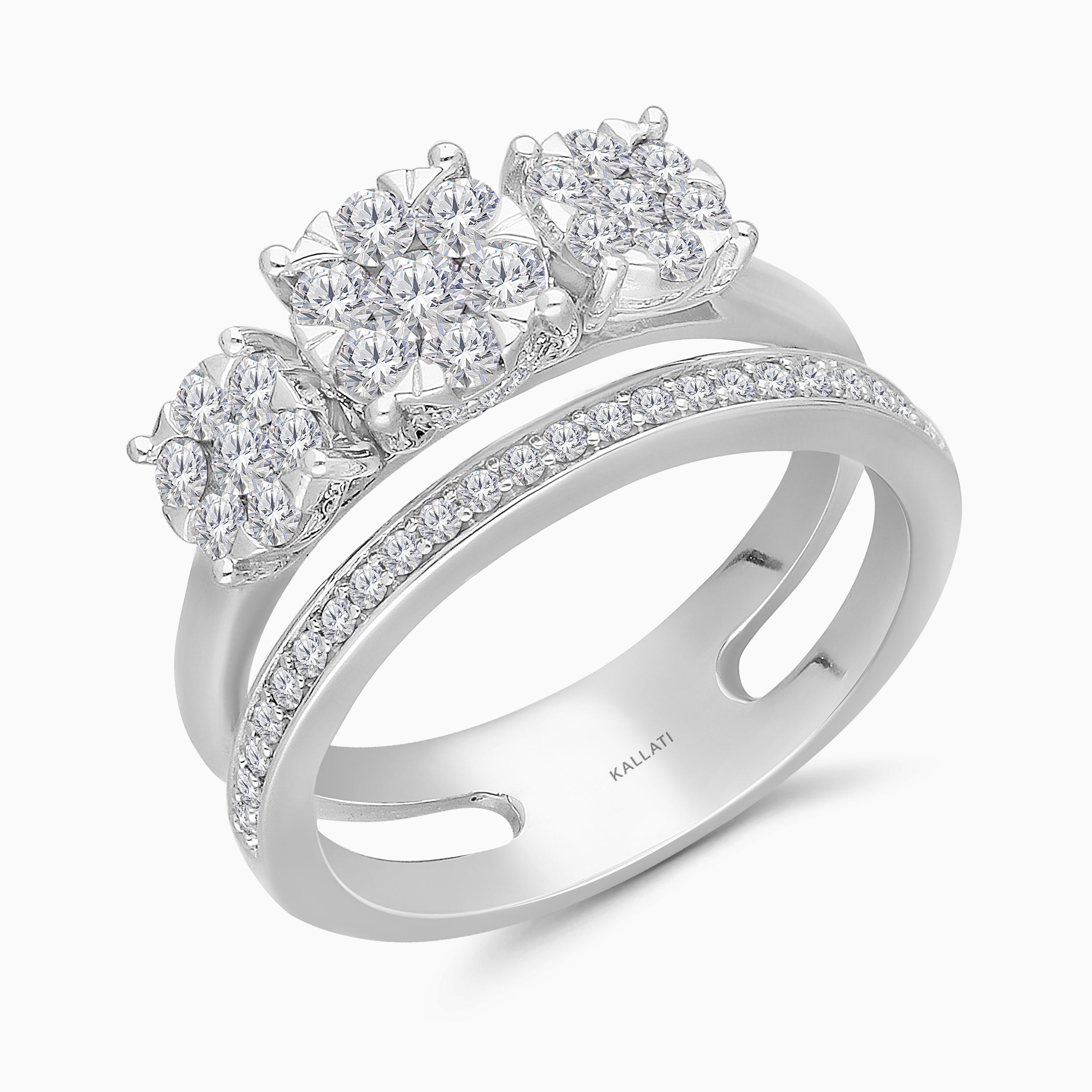 Cluster Diamond Ring Set