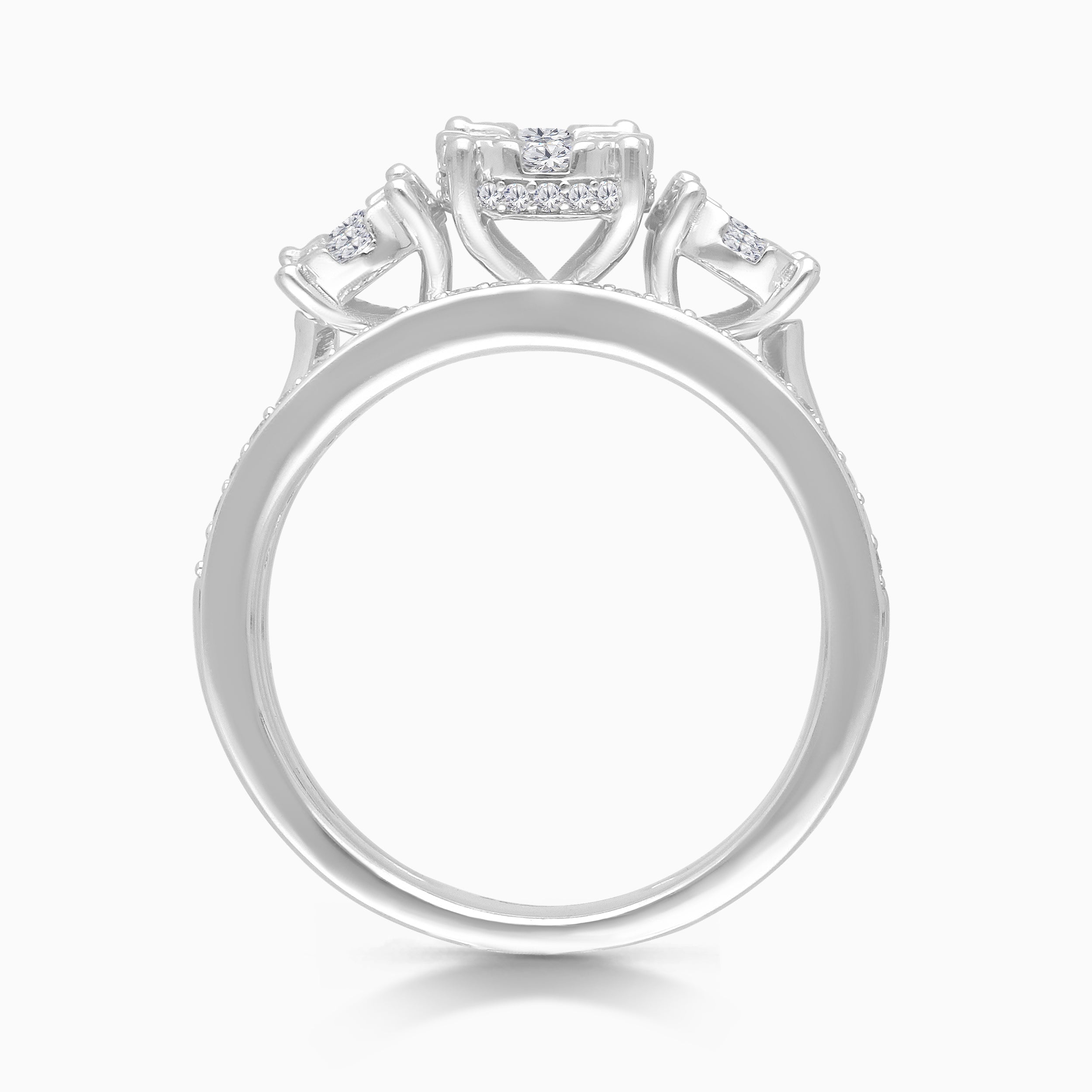 Cluster Diamond Ring Set
