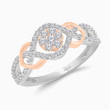 Dual Tone Circle Interlocking Ring