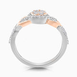 Dual Tone Circle Interlocking Ring