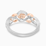 Dual Tone Circle Interlocking Ring