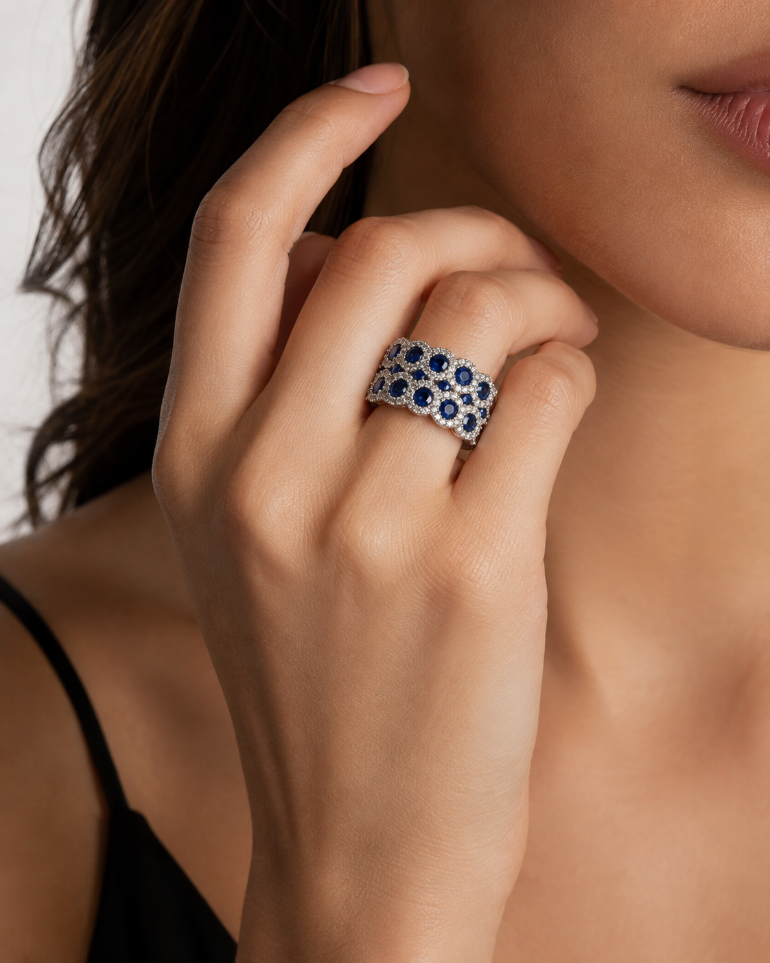 Round & Round Sapphire & Diamond Band
