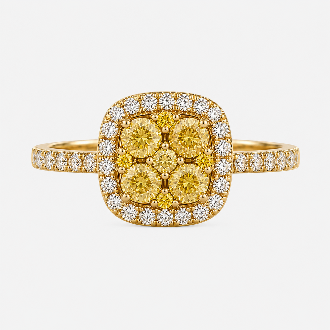 Yellow Diamond Mosaic Ring Signature