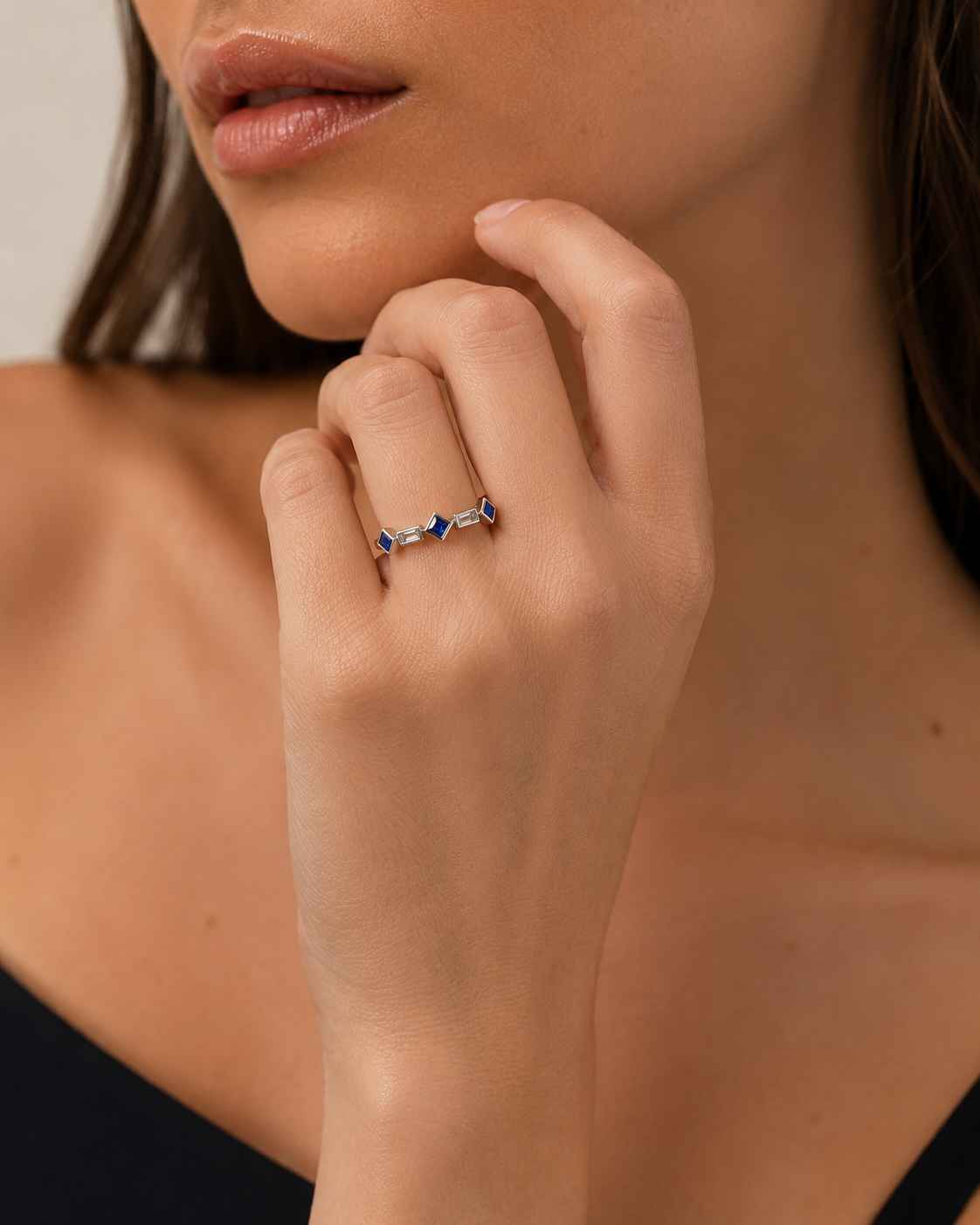 Sapphire & Diamond Legendary Stacker Blue Sapphire