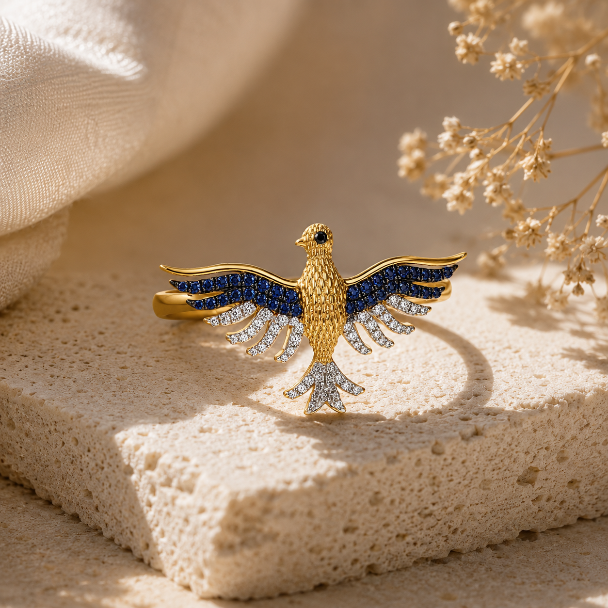 Morning Dove Sapphire & Diamond Ring