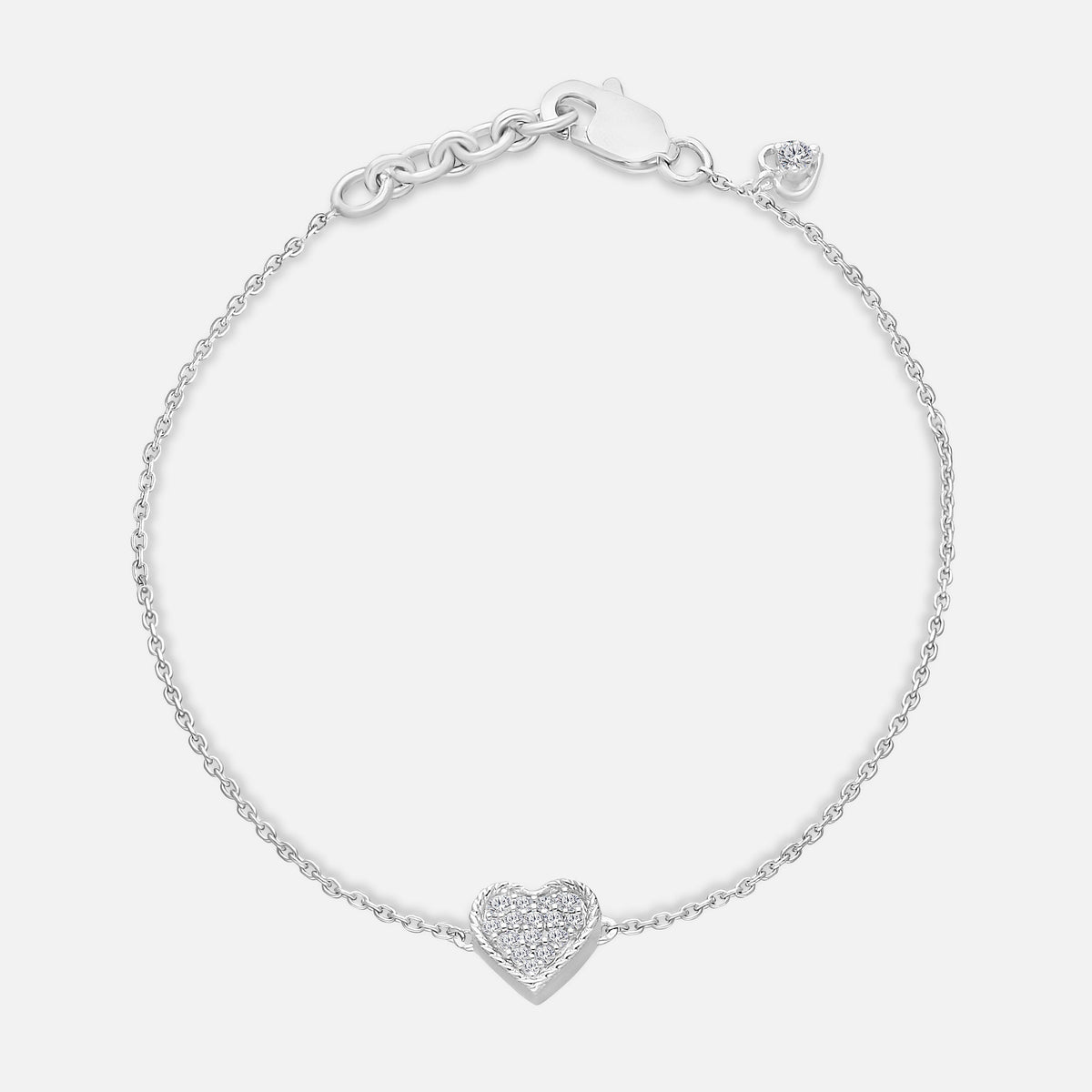 Pave Diamond Heart Bracelet hearts