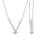 White Diamond V Necklace