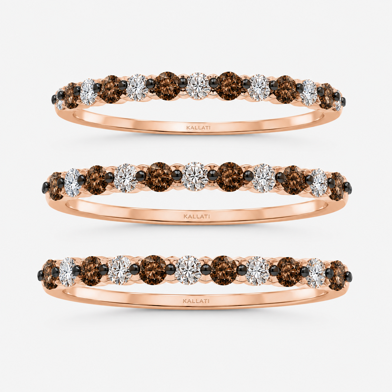 Coco & White Diamond Trio Ring Set Coco Diamonds