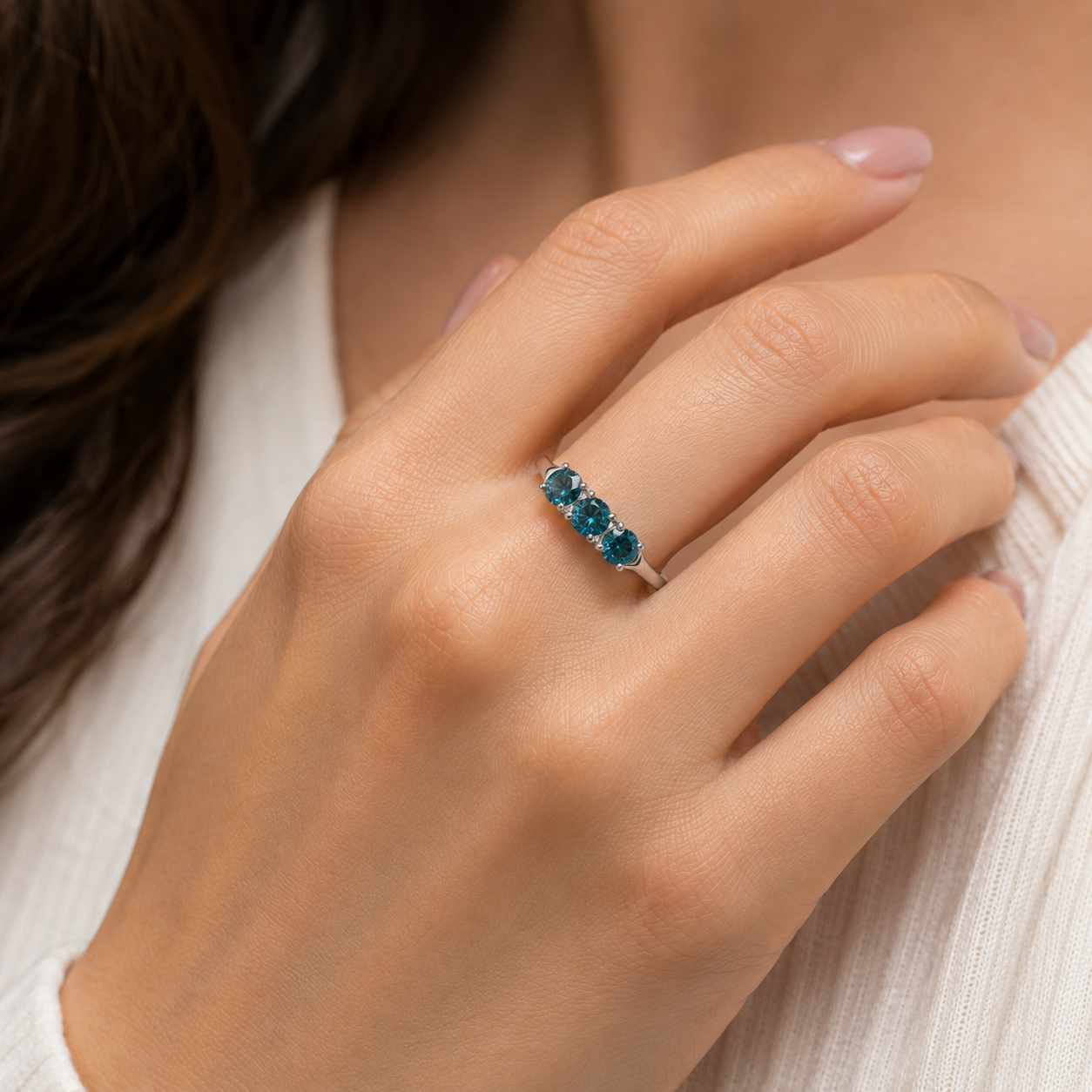Bold Blue Diamond Stacker blue diamond