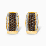 Bold Coco and White Diamond Huggies