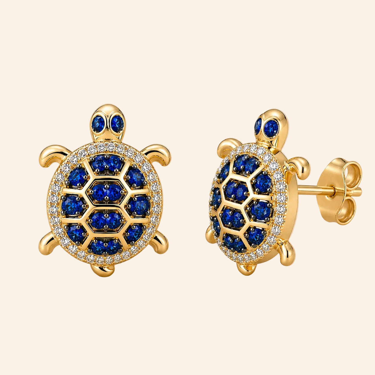 Sapphire Tortoise Studs