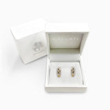 Inverse Trillion Pave Coco & White Diamond Hoops
