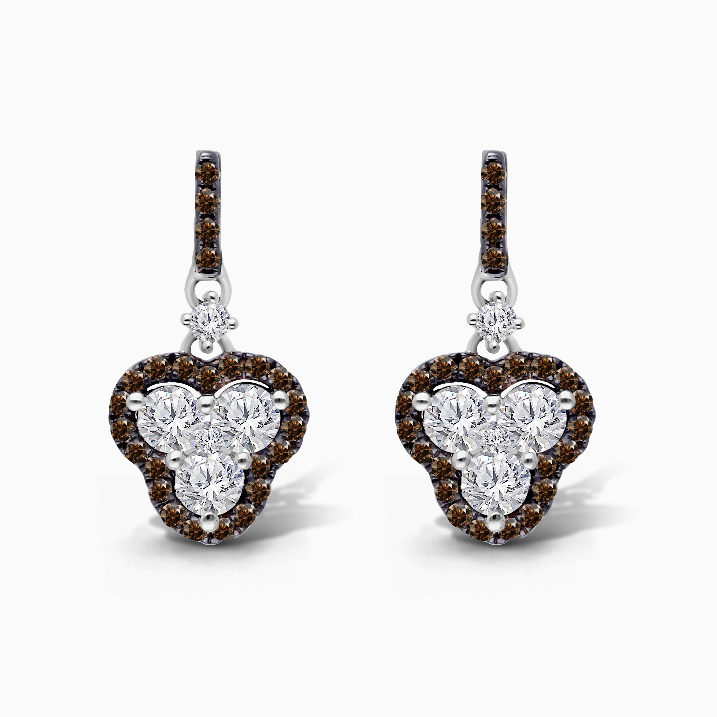 Coco & White Diamond Trio Dangle Earrings Coco Diamonds