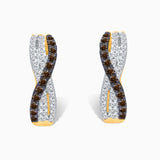 Coco & White Diamond Twist Huggies