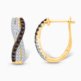 Coco & White Diamond Twist Huggies