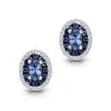 White Gold Sapphire & Diamond Infinite Earring INFINITE