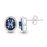 White Gold Sapphire & Diamond Infinite Earring INFINITE