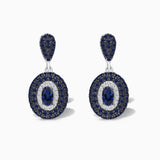 Sapphire and Diamond Oval Drops