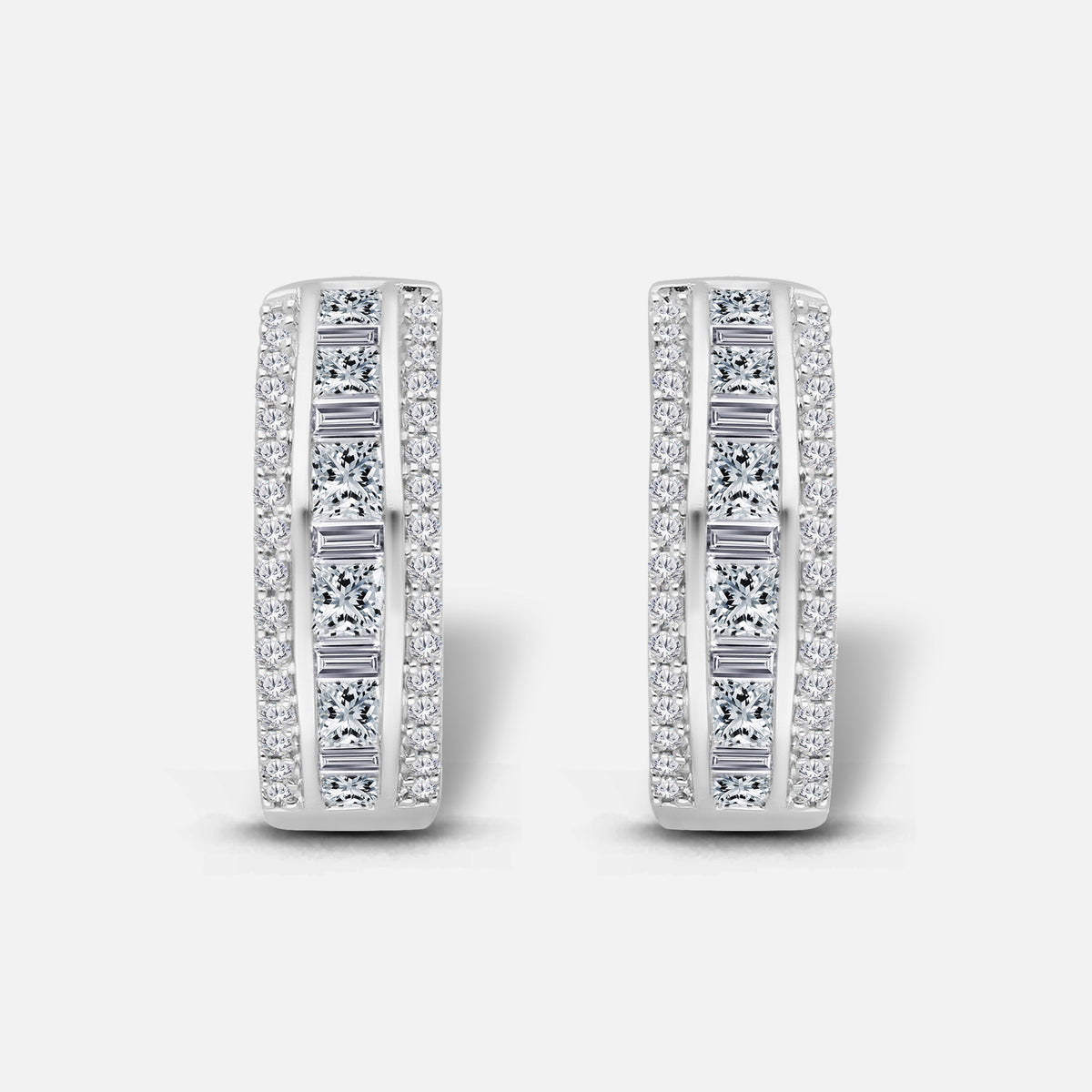 White Gold Diamond Legendary Hoops LEGENDARY