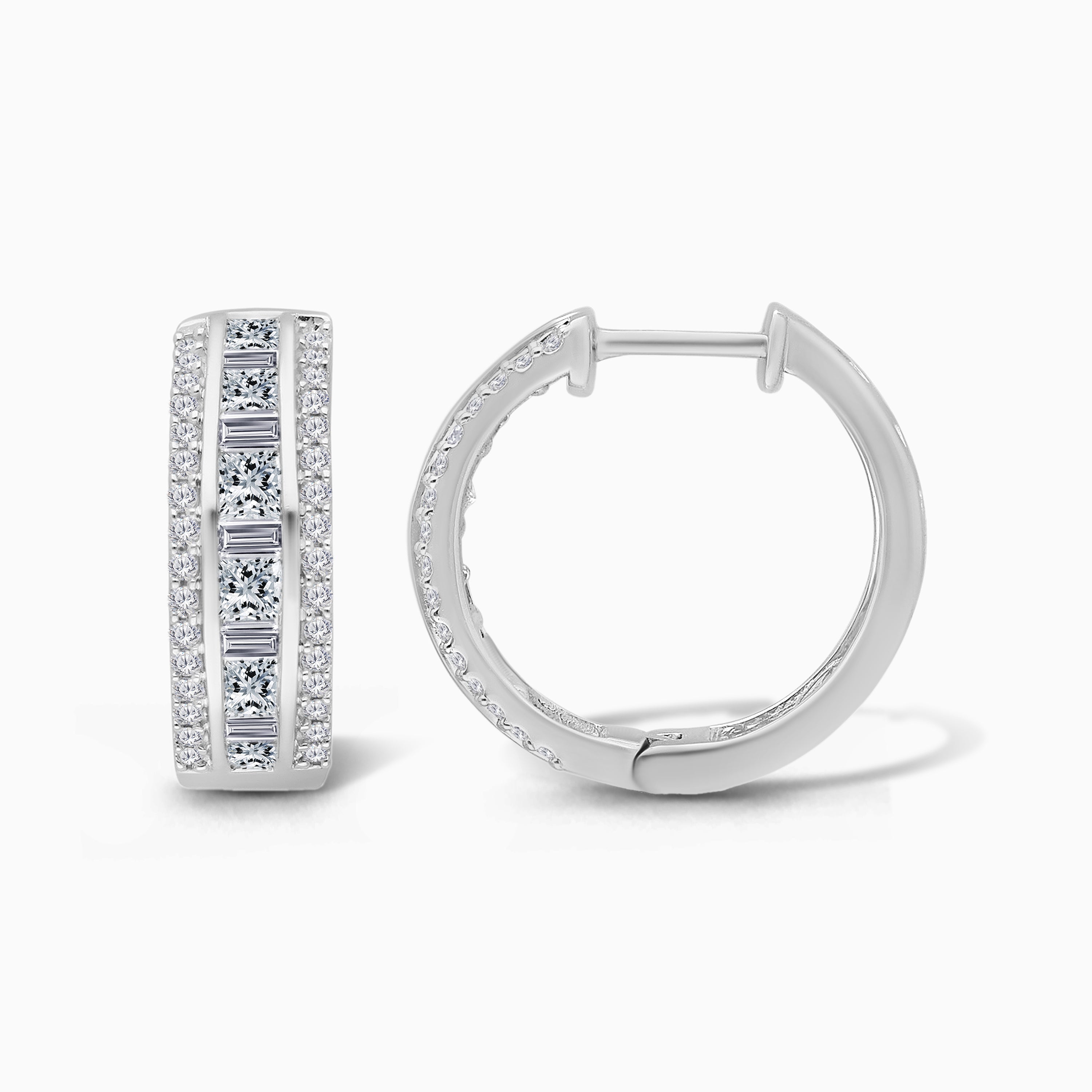 White Gold Diamond Legendary Hoops