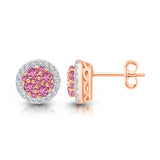 Rose Gold Sapphire & Diamond Heirloom Earrings HEIRLOOM