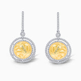 Dual Halo Griffiness Dangle Earrings