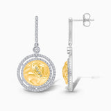 Dual Halo Griffiness Dangle Earrings