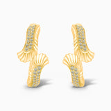 Yellow Diamond Griffiness Winged Hoops