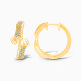 Yellow Diamond Griffiness Winged Hoops