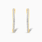 White Diamond Pave Huggies