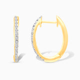 White Diamond Pave Huggies