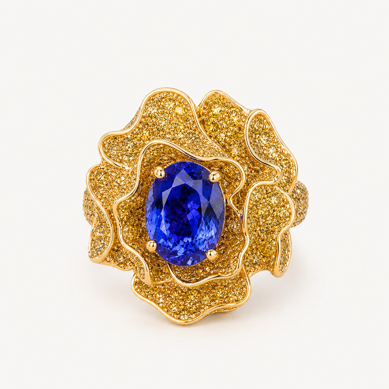 Violet Rose Yellow Diamond Ring Bespoke