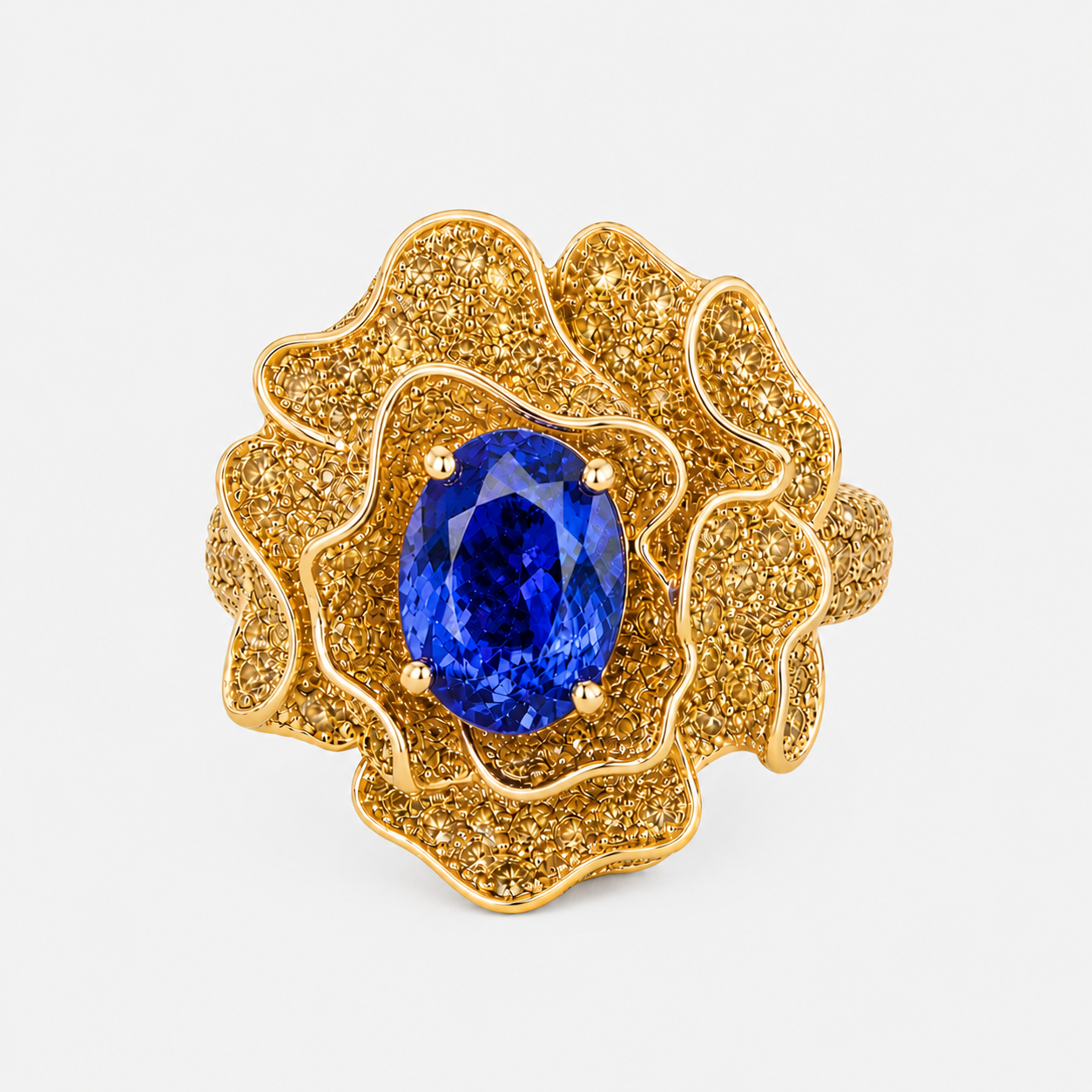 Violet Rose Yellow Diamond Ring Bespoke