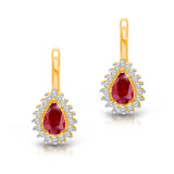 Yellow Gold Ruby & Diamond Heirloom Earrings HEIRLOOM