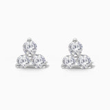 White Diamond Trio Studs