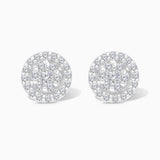 Round Diamond Halo Studs