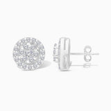 Round Diamond Halo Studs