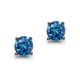 White Gold Blue Diamond Eternal Stud Earrings ETERNAL