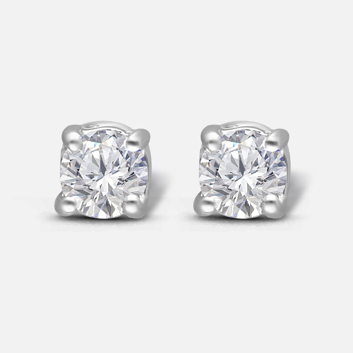 Solitaire Diamond Studs White Diamond