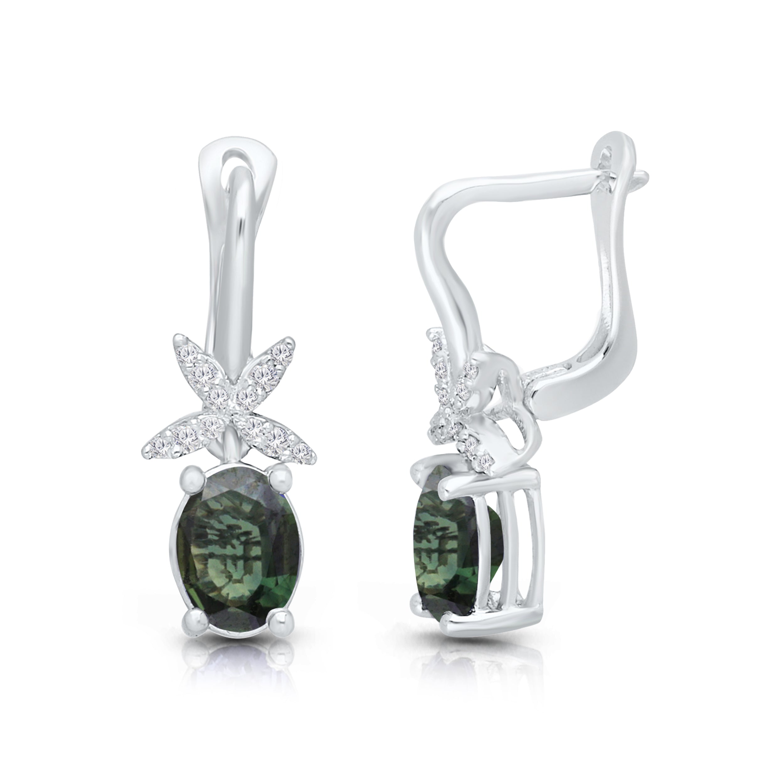 Green Goddess Dangle Huggies