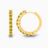 Yellow Diamond Hoops Yellow Diamond
