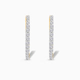Large White Diamond Hoops