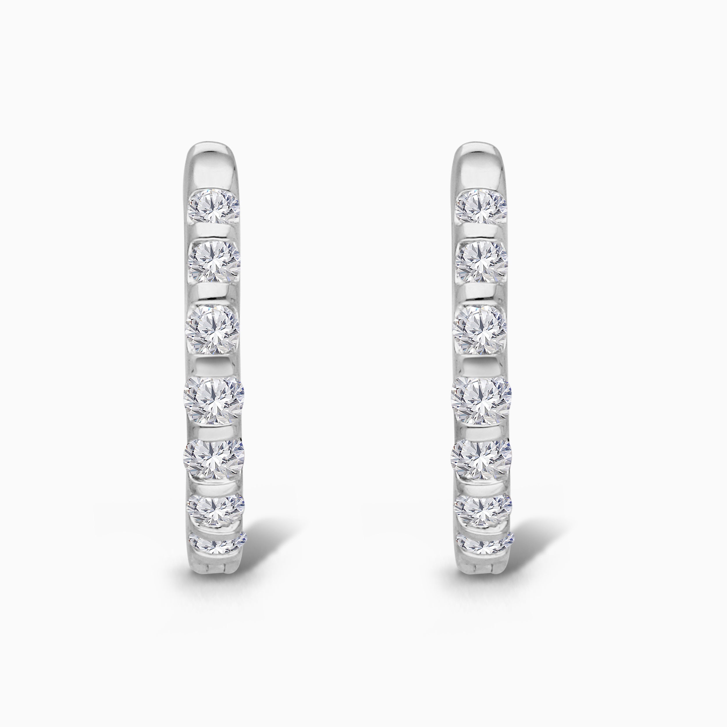 Diamond Inlay Huggies