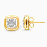 Cushion Cut Mosaic Diamond Studs