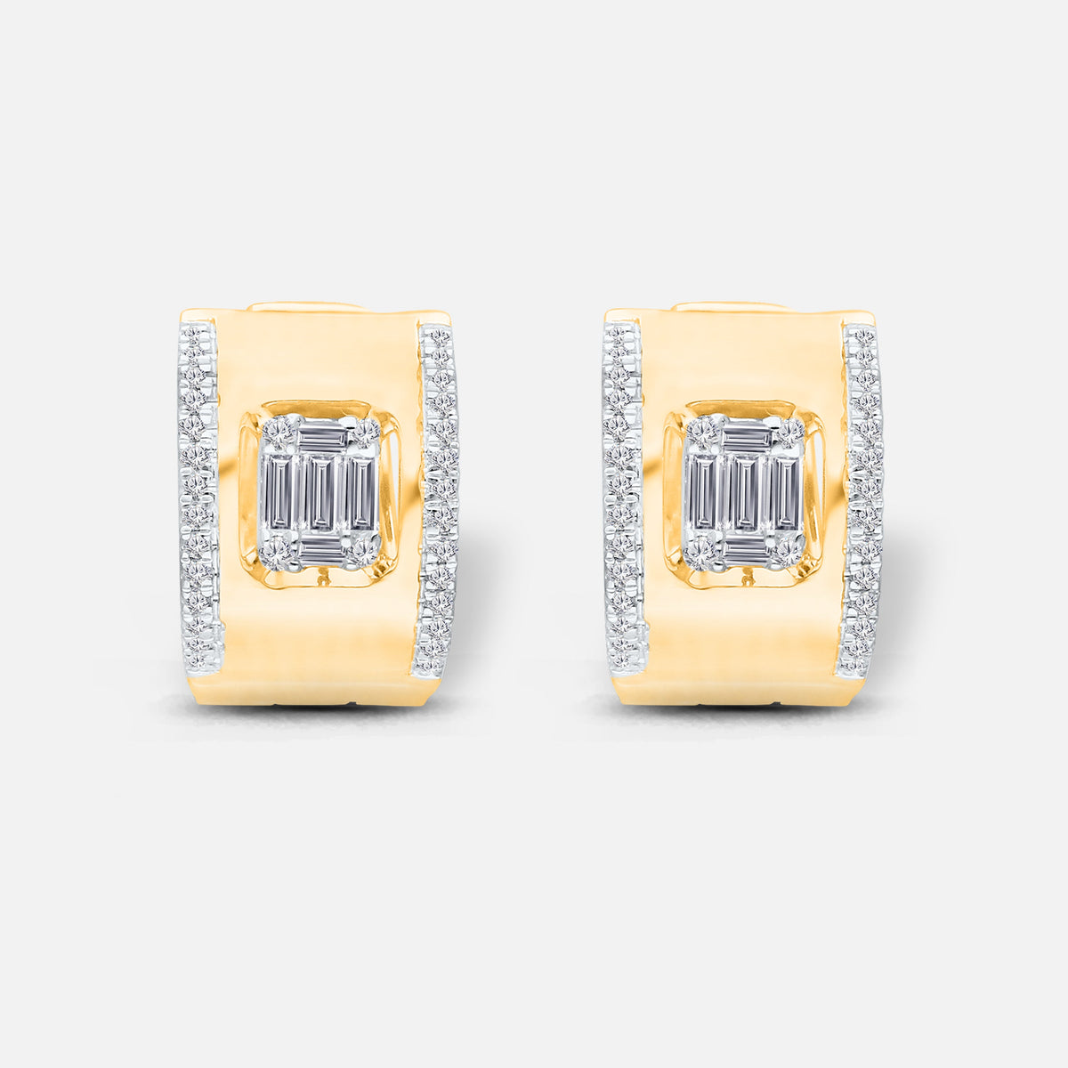White Diamond Shield Huggies BOLD GOLD