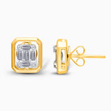 Yellow Gold Diamond Bold Gold Earring