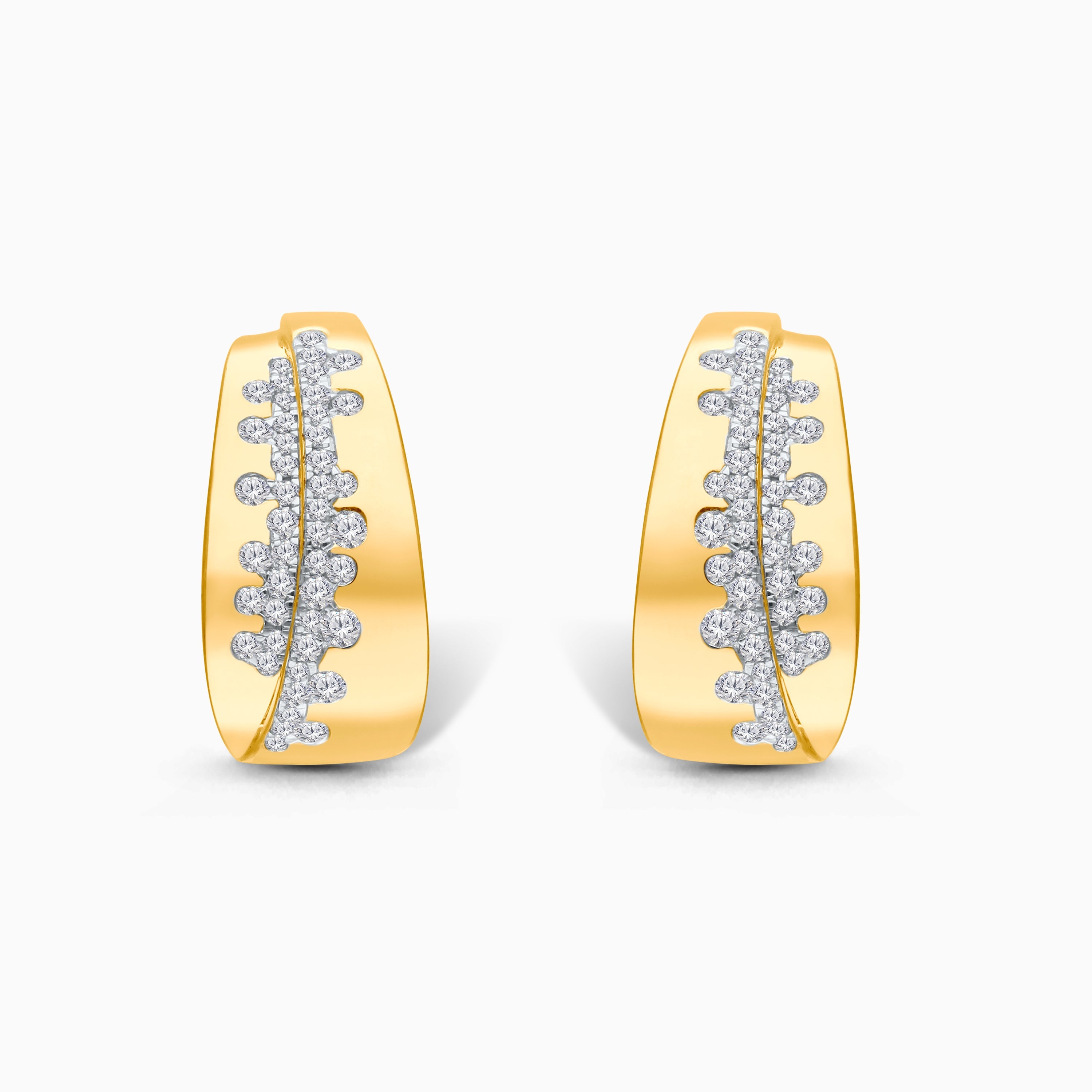 White Diamond Bubble Hoops